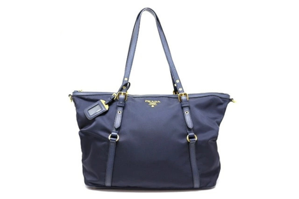 Prada bag shoulder Saffiano leather Navy Blue